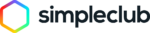 Das Logo von simpleclub - ein buntes Hexagon mit dem Schriftzug simpleclub